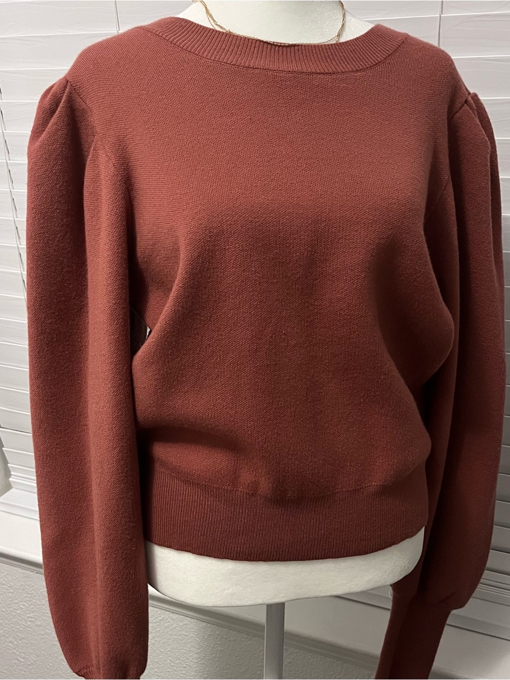 DownEast Rust Scoop-Neck Pullover Sweater